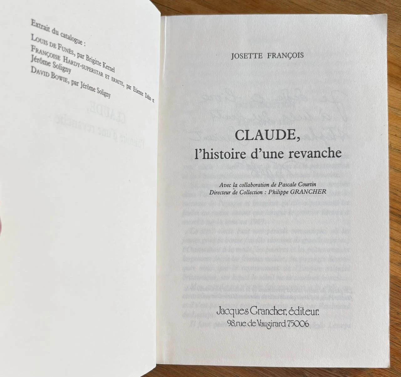 🎤 Claude the Story of a Revenge by François Josette (Paperback) – photo 9